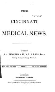 Tapa de The Cincinnati Medical News ...