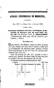 Tapa de Annali universali di medicina