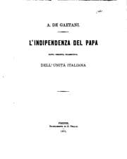 Tapa de L'indipendenza del papa fatta precipua guarentigia dell'unità italiana