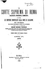 Tapa de La Corte suprema di Roma