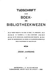 Tapa de Tijdschrift voor boek- en bibliotheekwezen