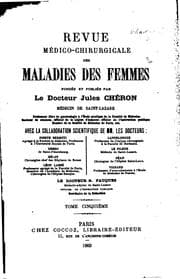 Tapa de Revue médico-chirurgicale des maladies des femmes