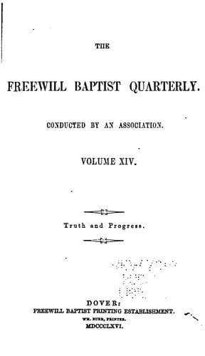 Tapa de The Freewill Baptist Quarterly