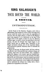 Tapa de King Kalakaua's Tour Round the World: A Sketch of Incidents of Travel, with a Map of the ...