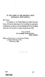 Tapa de Reports of the Medical Officer of the Privy Council and Local Government Board [Great Britain ...