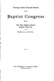 Tapa de Annual Session of the Baptist Congress