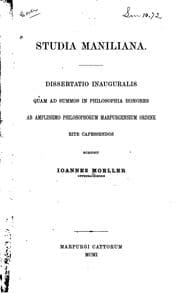Tapa de Studia Maniliana