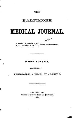 Tapa de Baltimore Medical Journal