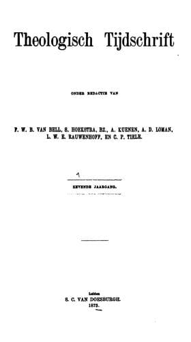 Tapa de Theologisch tijdschrift