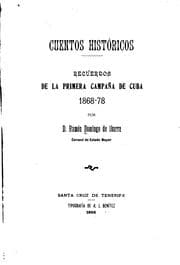 Tapa de Cuentos históricos: Recuerdos de la primera campaña de Cuba, 1868-78