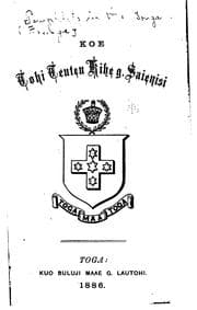 Tapa de Pamphlets in the Tonga Language