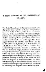 Tapa de A manual of apocalyptic interpretation, or short exposition of the prophecies of the Revelation ...