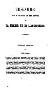 Tapa de Histoire des rivalités et des luttes de la France et de l'Angleterre