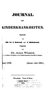 Tapa de Journal fuer Kinderkrankheiten
