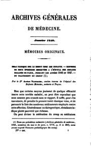 Tapa de Archives générales de médecine