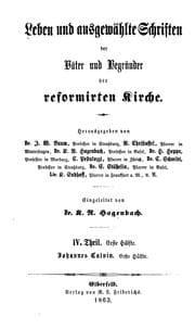 Tapa de Laben und ausgewählte Schriften der Väter Uni Begründer der Refermirten Kirche