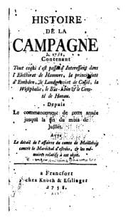 Tapa de Histoire de la campagne contenant tout cequi s'est passé d'interessant dans l'electorat de ...