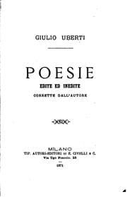 Tapa de Poesie edite ed inedite: corrette dall'autore