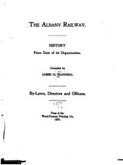 Tapa de The Albany Railway: History from Date of Its Organization