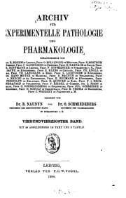 Tapa de Archiv fuer experimentelle pathologie und pharmakologie