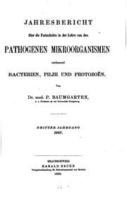Tapa de Jahresbericht ueber die Fortschritte in der Lehre von den Pathogenen