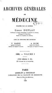 Tapa de Archives générales de médecine