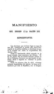 Tapa de Manifiesto que dirigen a la nación sus representantes