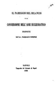 Tapa de Il pareggio del bilancio e la conversione dell'asse ecclesiastico: proposte