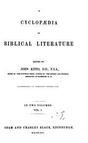 Tapa de A cyclopædia of biblical literature, ed. by J. Kitto