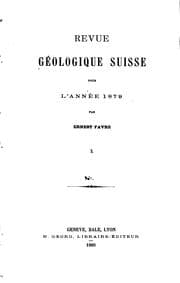Tapa de Revue géologique suisse