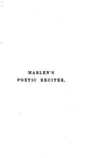 Tapa de The poetic reciter; or, Beauties of the British poets: adapted for reading and recitation, in ...