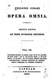 Tapa de Philo Judaeus: Opera omnia: Textus editus ad fidem optimarum editionum