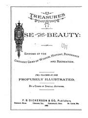 Tapa de Treasures of Use and Beauty: An Epitome of the Choicest Gems of Wisdom ...