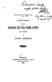 Tapa de Poche parole sulla terzina xxv del primo canto nel Paradiso di Dante Alighieri
