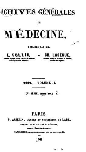 Tapa de Archives générales de médecine