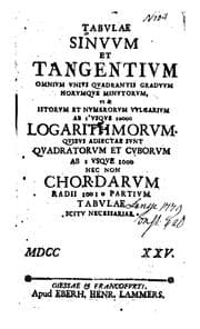 Tapa de Tabvlae sinvvm et tangentivm omnivm vnivs qvadrantis gradvvm horvmqve ...