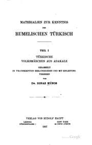 Tapa de Beitraege zum Studium der türkischen Sprache und Literatur