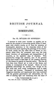 Tapa de The British Journal of Homoeopathy