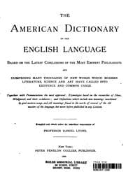 Tapa de the american dictionary of the english language