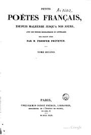 Tapa de Petits poètes français, depuis Malherbe jusqu'à nos jours,.