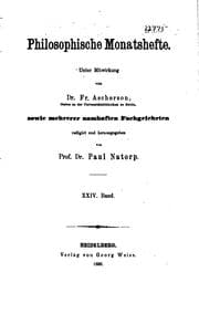 Tapa de Philosophische Monatshefte