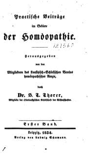Tapa de Practische Beiträge im Gebiete der Homöopathie... 1.-3. BD