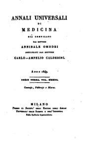 Tapa de Annali universali di medicina