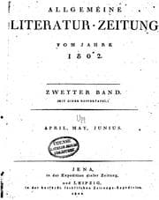 Tapa de Allgemeine Literatur-zeitung
