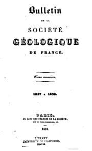 Tapa de Bulletin / Societe geologique de France