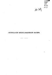 Tapa de Grundlagen modellmaessigen Bauens: Ein stadtbaukünstlerisches Zeitprogramm