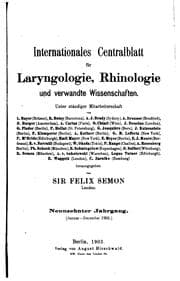 Tapa de Internationales Centralblatt für Laryngologie, Rhinologie und Verwandte Wissenschaften