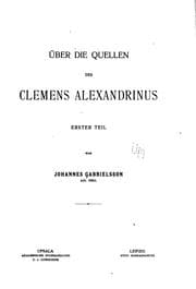 Tapa de Über die Quellen des Clemens Alexandrinus...