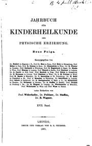 Tapa de Jahrbuch für Kinderheilkunde und physische Erziehung