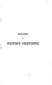 Tapa de Esquisse d'une politique chrétienne